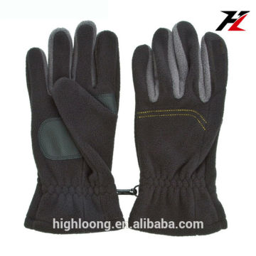 Heißer Verkaufs-Winter-Vlies-Handschuh mit PU-lederner Palme / Thinsulate Vlies-Handhandschuh-Sicherheits-Handschuh